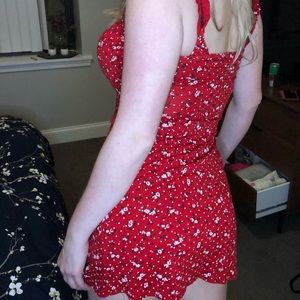 Red Floral Dress